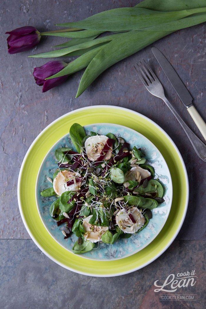 goat cheese and sprouts salad