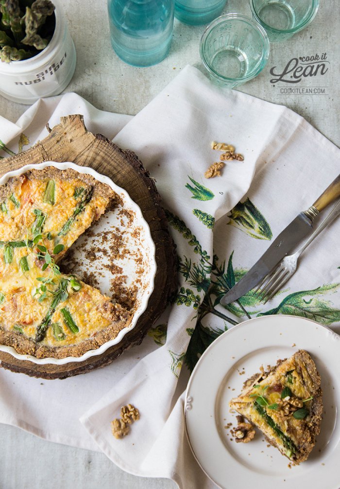 Paleo quiche with asparagus